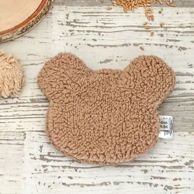 Dry hot water bottle - MOUMOUTE BEAR - CHESTNUT