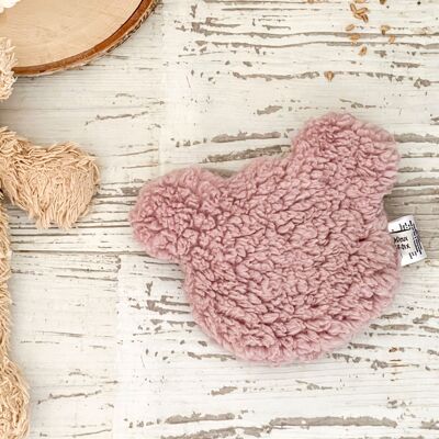 Dry hot water bottle - MOUMOUTE BEAR - OLD PINK