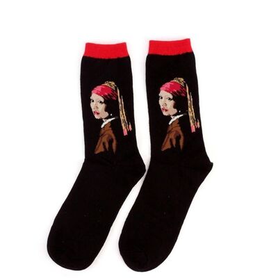Socks with Painting "Girl with A Turban"__default