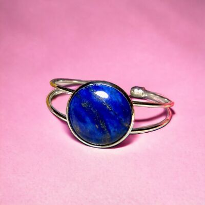 "NADINE" bracelet in Lapis Lazuli - silver