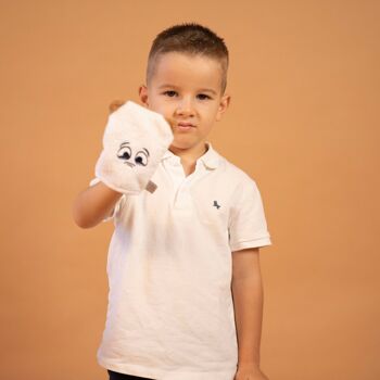 4 gants d'apprentissage enfants ÉMOTION - Galet/blanc 3