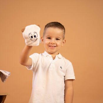 4 gants d'apprentissage enfants ÉMOTION - Galet/blanc 6