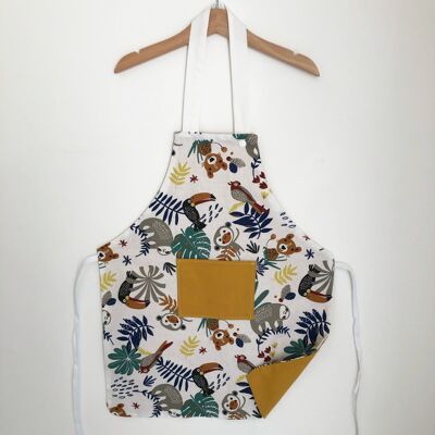 Children's kitchen apron - Amazonia/mustard