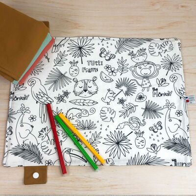 Placemat - washable coloring - Jungle