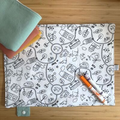 Placemat - washable coloring - Road
