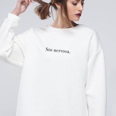 Oversize Sweatshirt Woman "I'm Nervosa"__S