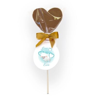 Milk Chocolate Heart Lollipop - Love Ewe