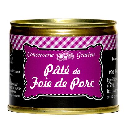 Paté di fegato di maiale, conserve GRATIEN, scatola da 190 g