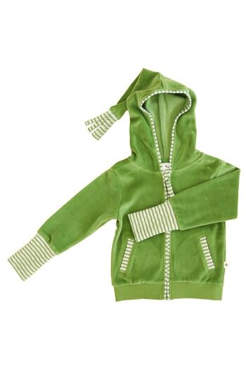 2293 | Veste à capuche bébé à capuche pointue - vert forêt 3