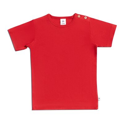 2469 | Kids Basic Short Sleeve Shirt - Brick Red