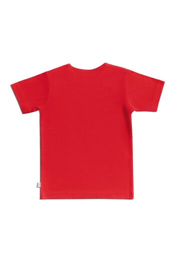 2469 | Chemise basique à manches courtes pour enfants - Rouge brique 2