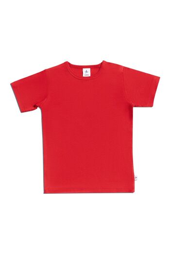 2469 | Chemise basique à manches courtes pour enfants - Rouge brique 6