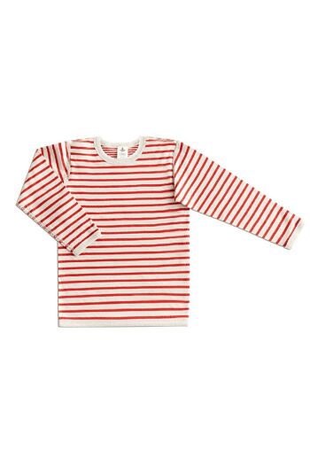 2460 | Chemise réversible manches longues enfant - gris-rouge brique 9