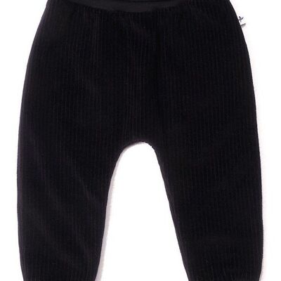 2072 SW | Pantaloni per bambini in velluto a coste con cintura ampia - neri