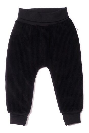 2072 SW | Pantalon bébé en velours côtelé taille large - noir 1