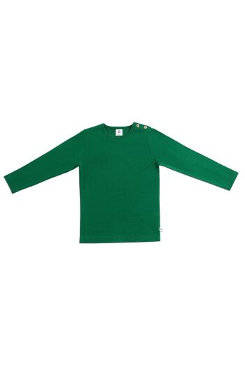 2062 | Chemise basique manches longues enfant - vert mousse 2