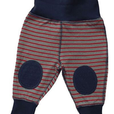 2359| Pantaloni reversibili per bebè - rosso pomodoro-grigio