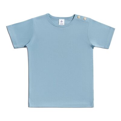 2285| Maglietta basic per bambini a maniche corte - blu piccione