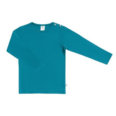 2065| Camicia basic a maniche lunghe per bambini - Blu oceano