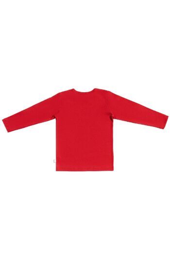 2064 | Chemise basique à manches longues pour enfants - Rouge brique 3