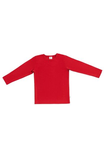 2064 | Chemise basique à manches longues pour enfants - Rouge brique 5