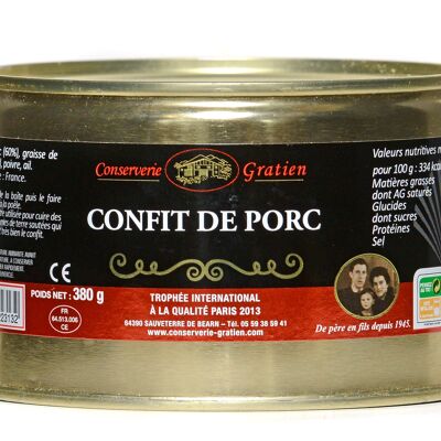 Confit di maiale, scatola GRATIEN, scatola da 380 g