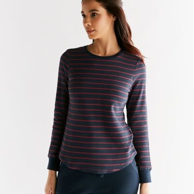 Camisa de manga larga para mujer 1252 Waffle Knit