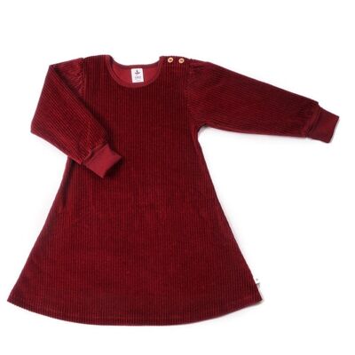 2624 BO | Kinder Cordkleid - Bordeaux