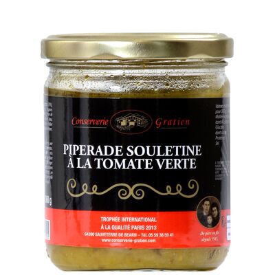 Piperade souletine à la tomate verte, conserverie GRATIEN, le bocal de 360g