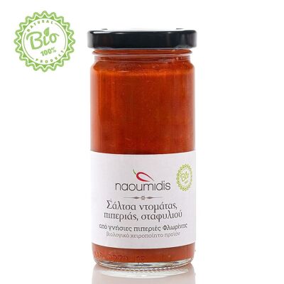 Organic salsa tomato, pepper, grape