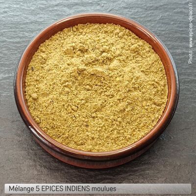 5 SPEZIE INDIANE macinate - miscela di spezie ed erbe - ricarica ecologica