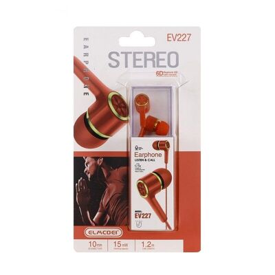 Auriculares con cable - EV-227- 202272 - Rojo