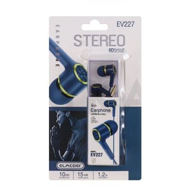 Auriculares con cable - EV-227- 202272 - Azul