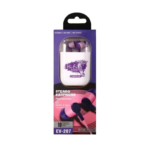 Wired Headphones - EV-207 - 202296 - Purple