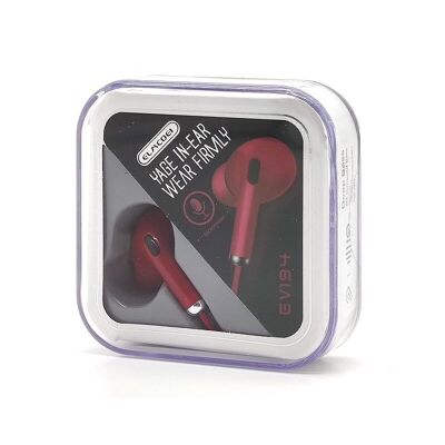 Auriculares con cable - EV-194 - 202159 - Rojo