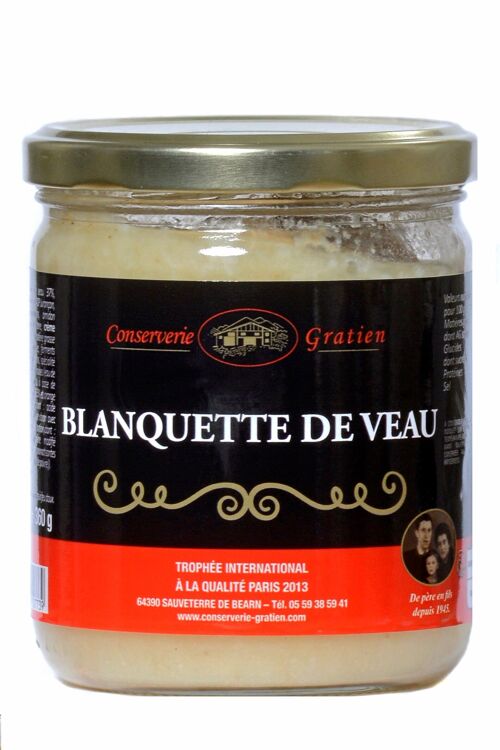 Blanquette de veau, conserverie GRATIEN, le bocal de 350g