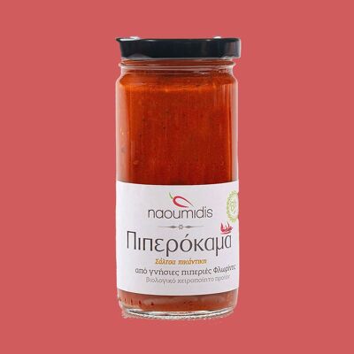 Organic salsa tomato, pepper, spicy