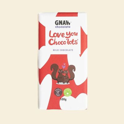 Barra de chocolate con leche Love You Choco'lots