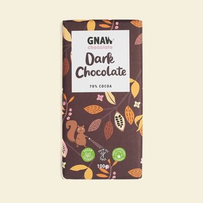 Barra de chocolate amargo 70% cacao - Apto para veganos