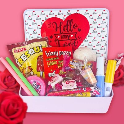 Caja de dulces retro - Hello My Love - Regalo de San Valentín
