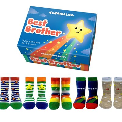 BEST BROTHER |5 Pairs for 2-4 Years |Giftbox |Cucamelon