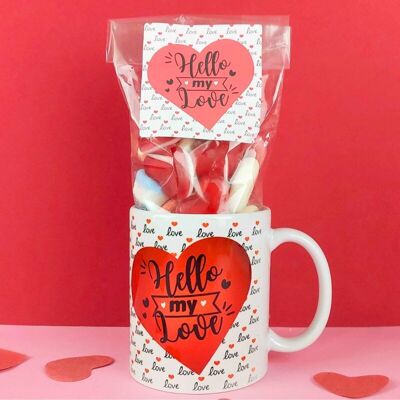 Mug gourmand - Hello My Love - Cadeau St Valentin
