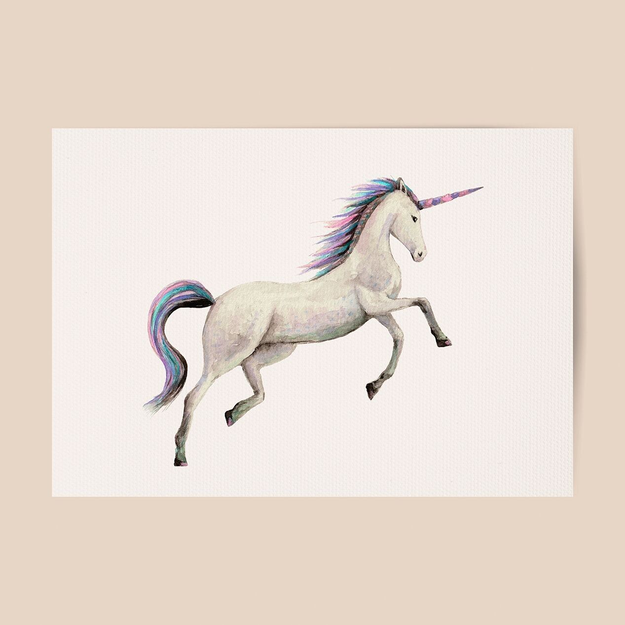 Affiche licorne - format A4 ou A3 - chambre enfant / crèche bébé