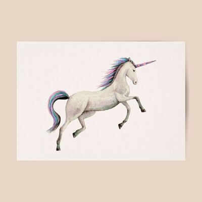 Affiche licorne - format A4 ou A3 - chambre enfant / crèche bébé