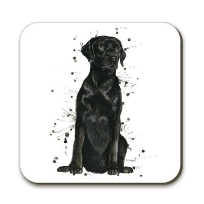 Dessous de verre - Splatter Black Labrador