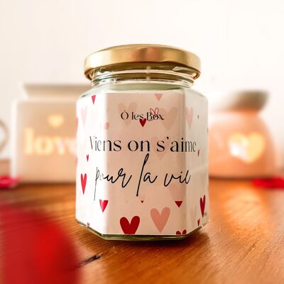 Valentine's Day message candle