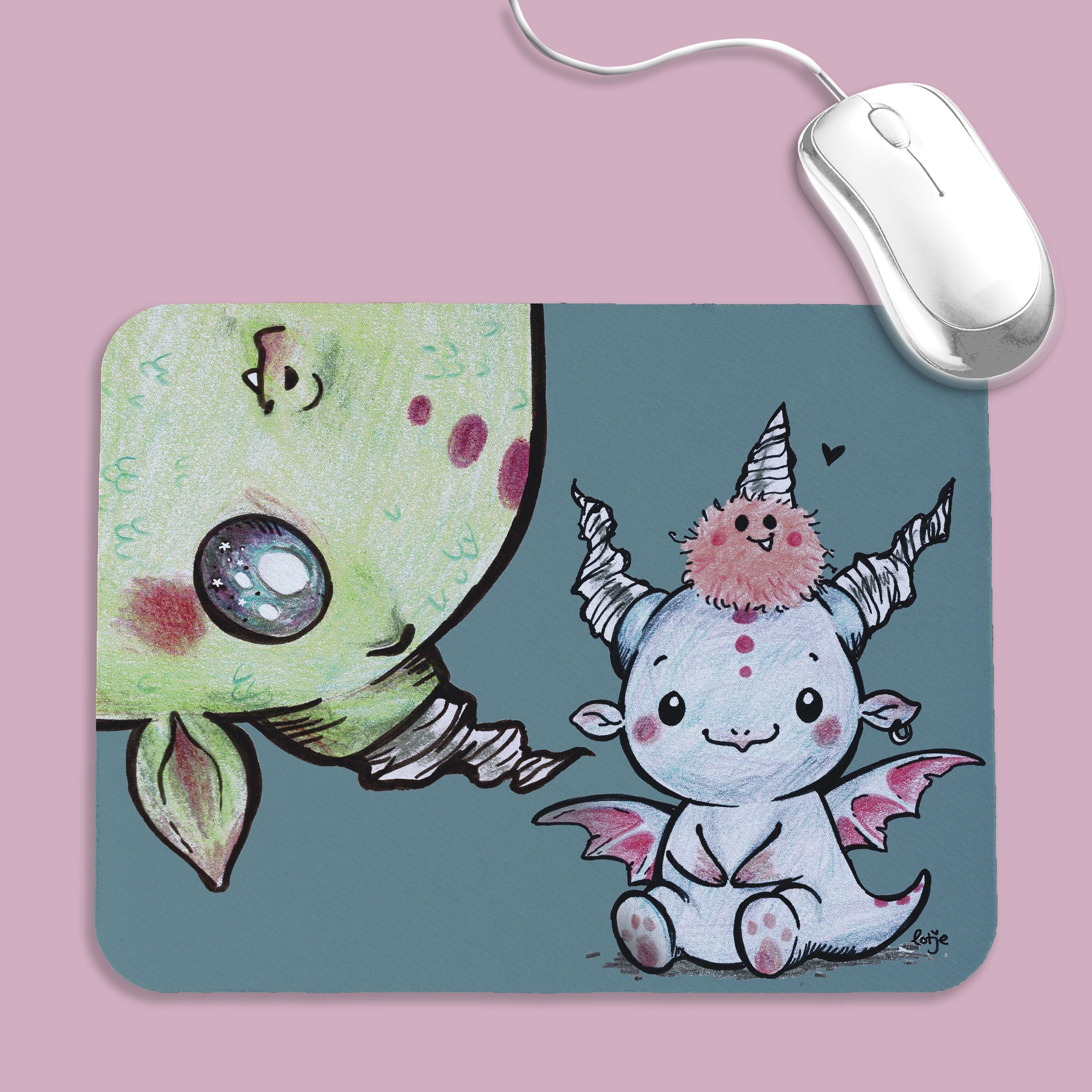 Tapis de souris Dragon - 24,5 x 19 cm