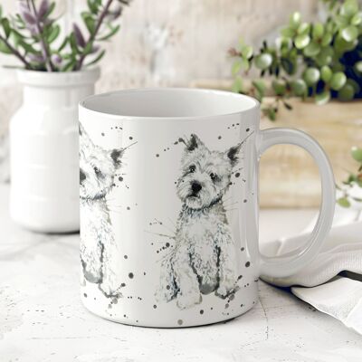 Keramiktasse - Splatter Westie