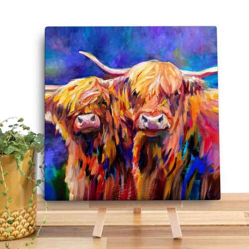Canvas Mini - Cow Couple