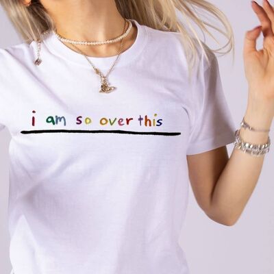 T-Shirt "Over It"__XL / Bianco